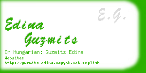 edina guzmits business card